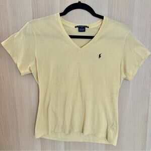 Ralph Lauren Sport Butter Yellow Fitted Short Sleeve T-Shirt